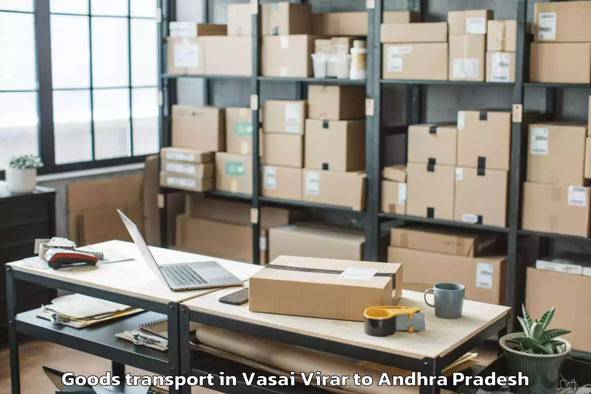 Easy Vasai Virar to Pedavegi Goods Transport Booking